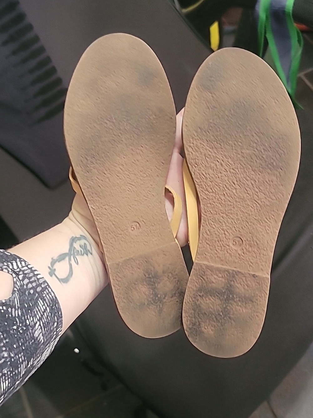 Madewell Classic Strappy Ankle-Wrap Sandal in Tan Upper Leather Size 5.5 - 5 1/2 - Picture 3 of 5